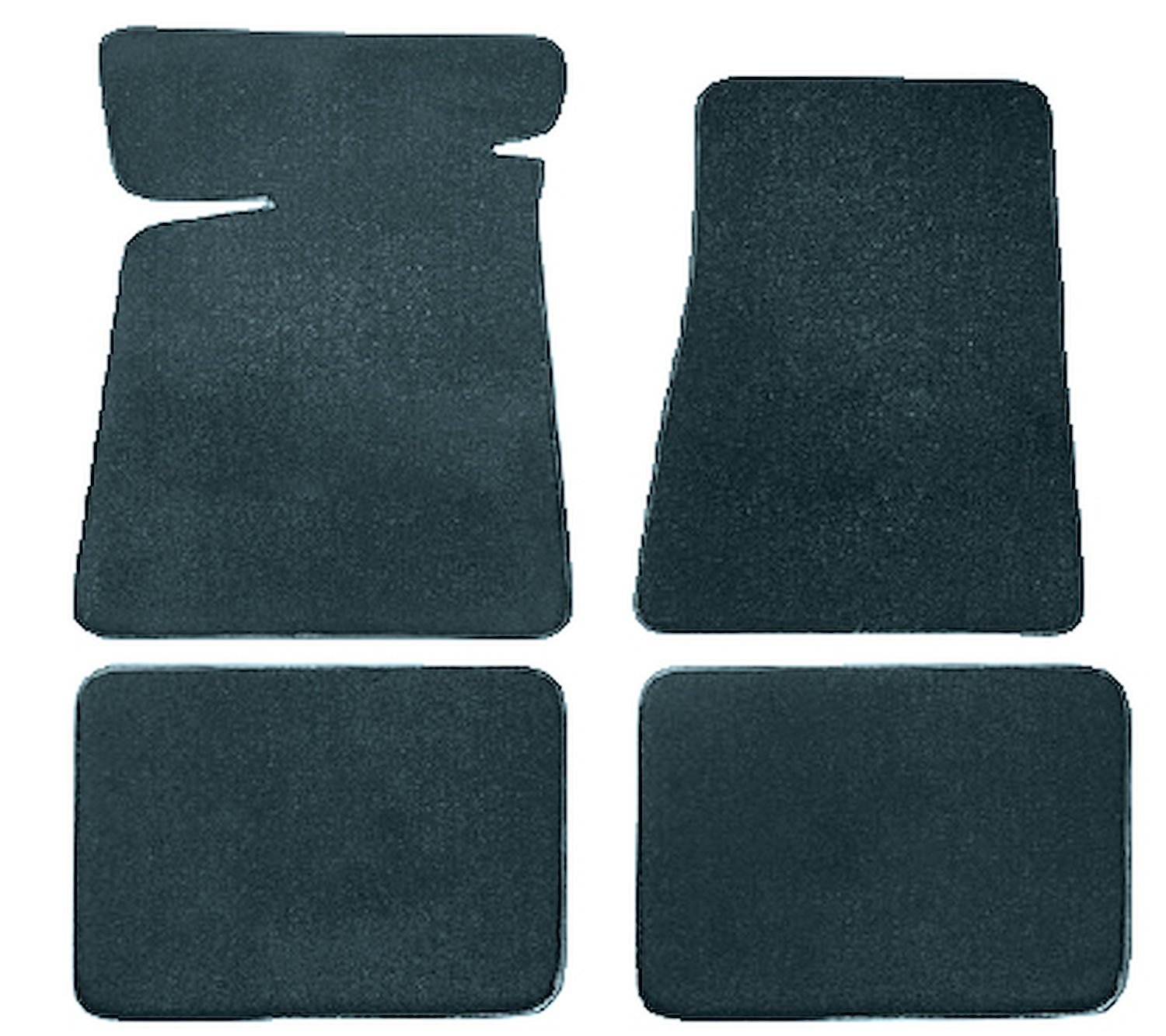 Molded Cut Pile Floor Mats Fits Select 1978-1987 Buick, Chevrolet, Oldsmobile, Ponitac Models [4-Piece, Dark Blue]