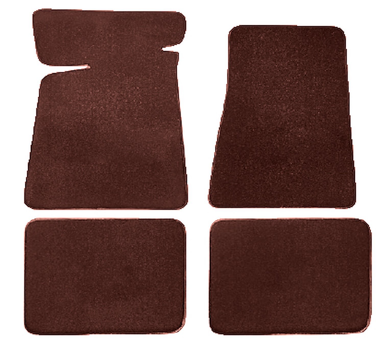 Molded Cut Pile Floor Mats Fits Select 1978-1987 Buick, Chevrolet, Oldsmobile, Ponitac Models [4-Piece, Maple/Canyon]