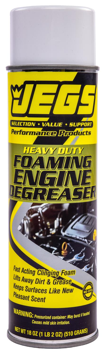 JEGS 72342: Foaming Engine Degreaser, 18 oz. Aerosol Can, Fast Acting