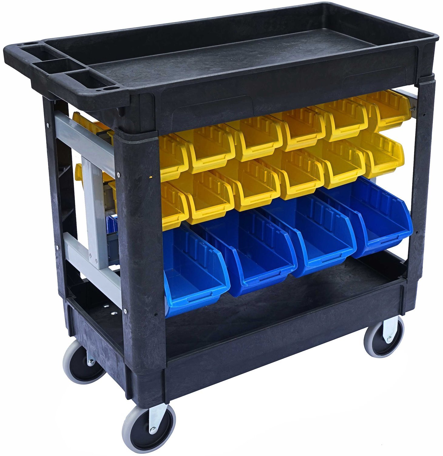 JEGS 81436: Utility Cart with Storage Bins - JEGS