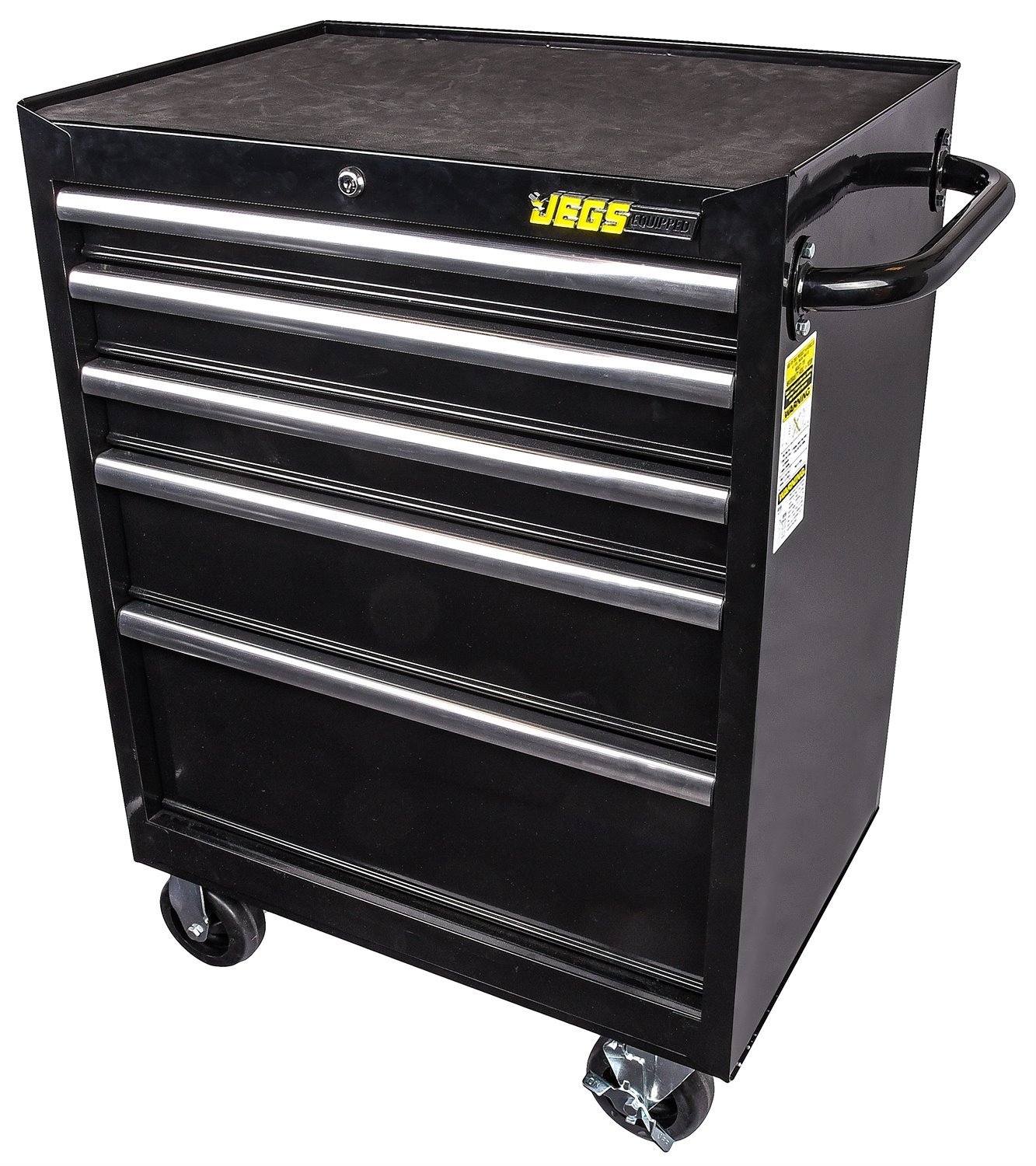 JEGS Tool Cart - 5-Drawer Steel Rolling Tool Cabinet - JEGS