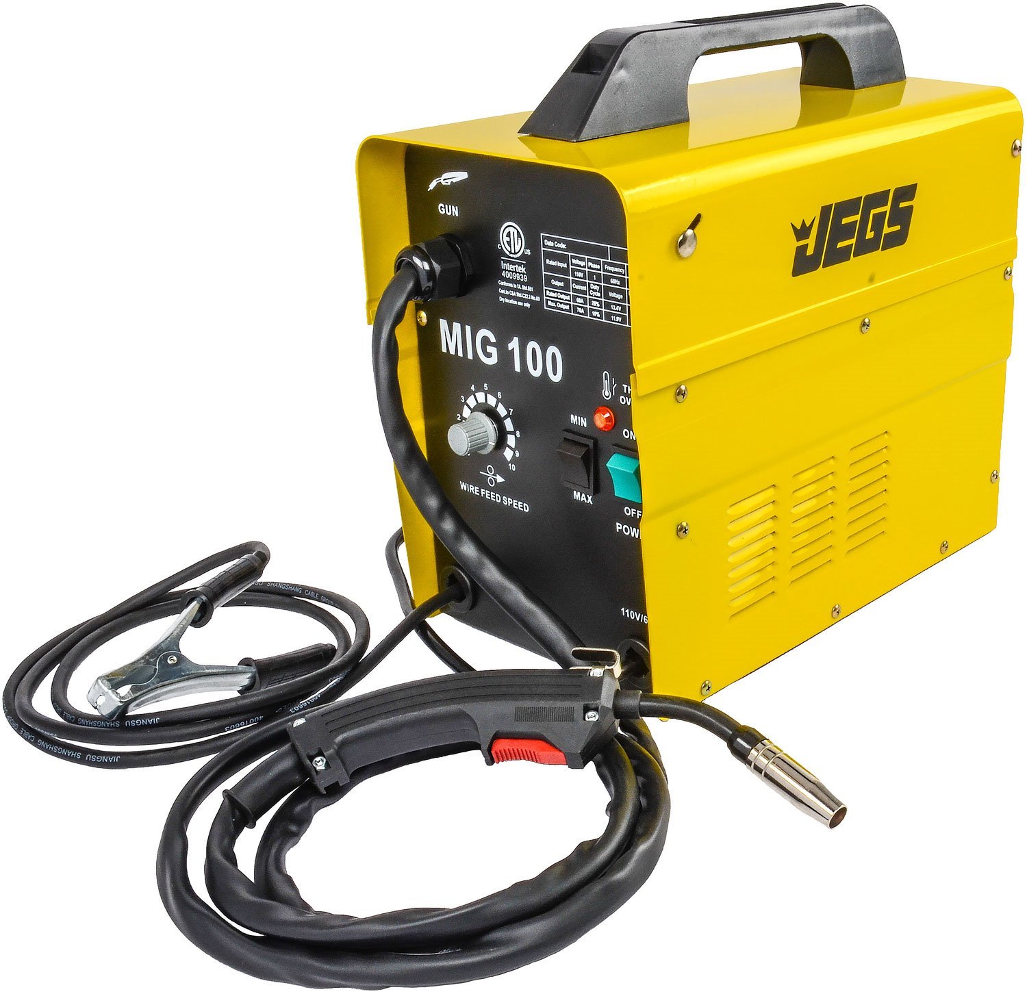 JEGS 555-81540 MIG 100 Gasless Wire Welder [110V AC] - JEGS