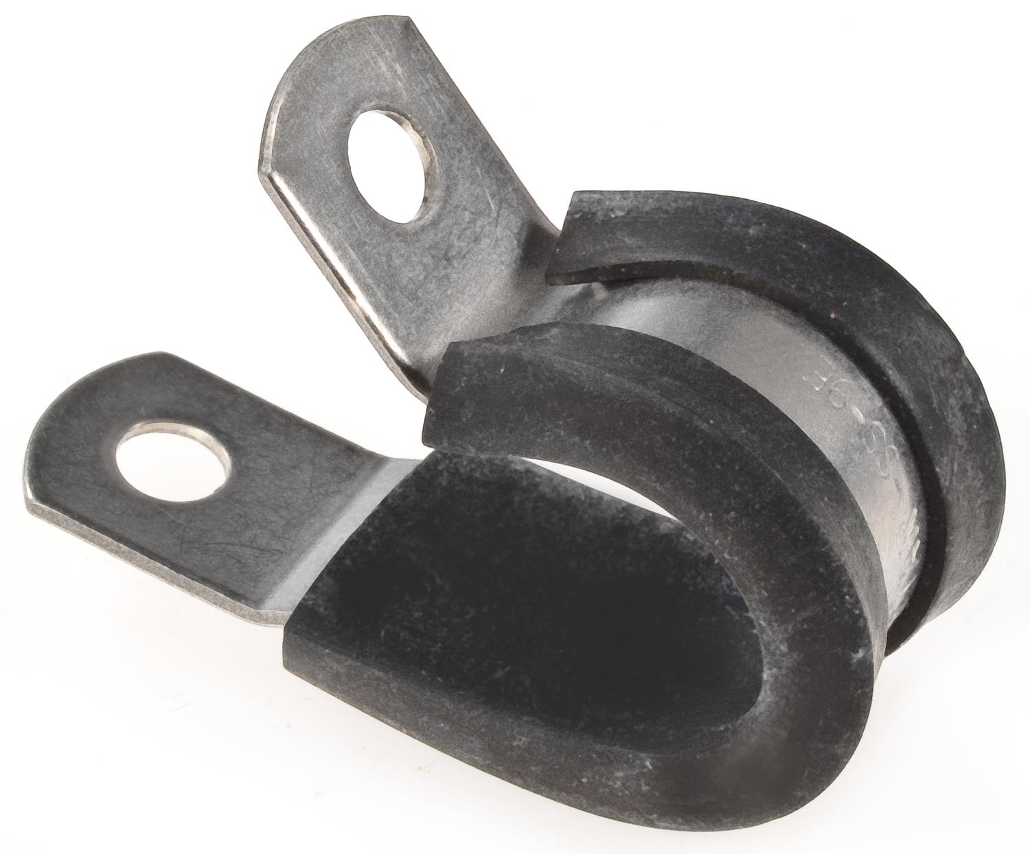 JEGS 82035: Stainless Steel Cushion Clamps | Fits -6 AN Hose | .019 in.  I.D. Mounting Hole | Rubber Cushion Insert | Set of 10 - JEGS