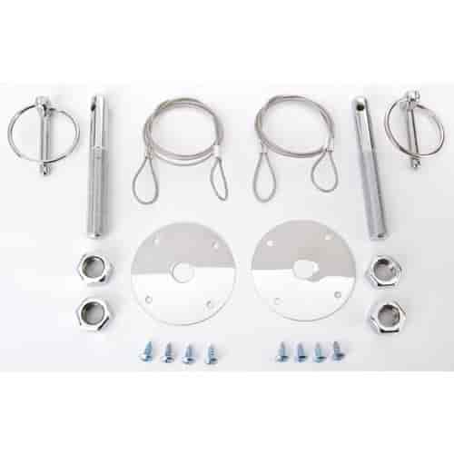 Hood and Deck Lid Pin Kit With Torsion Clips & Lanyard