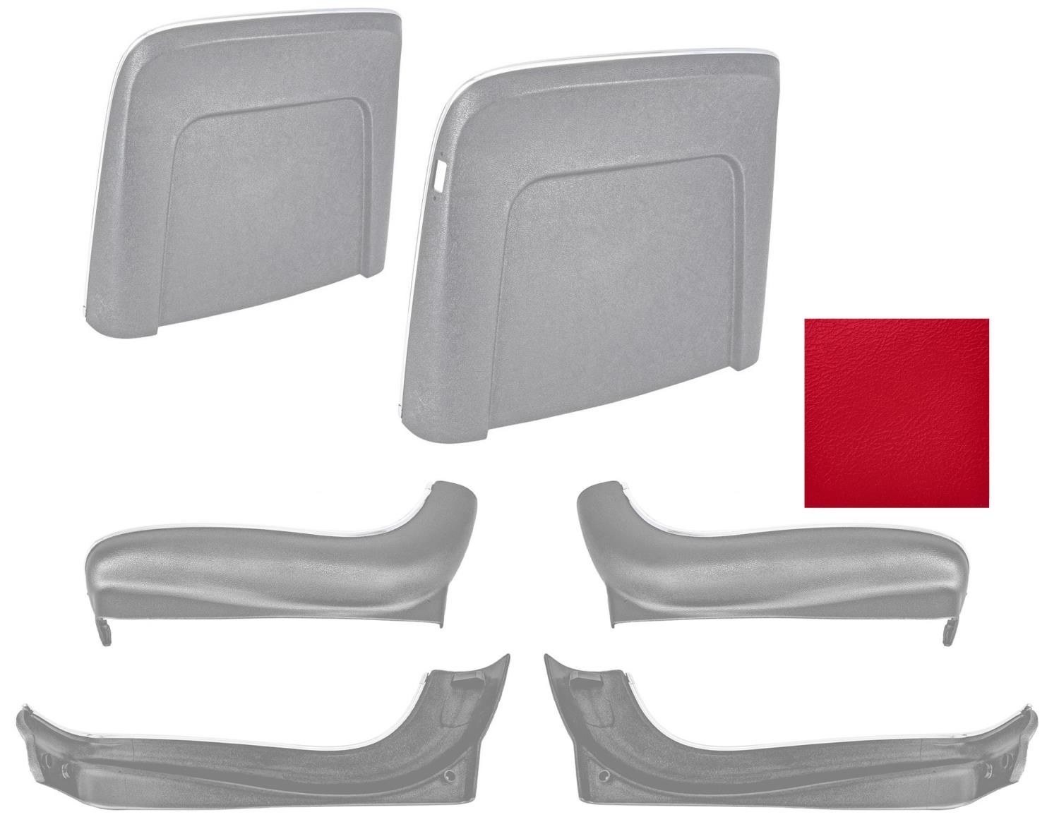 Seat Backs & Sides Kit Fits Select 1968 GM Models [Red]