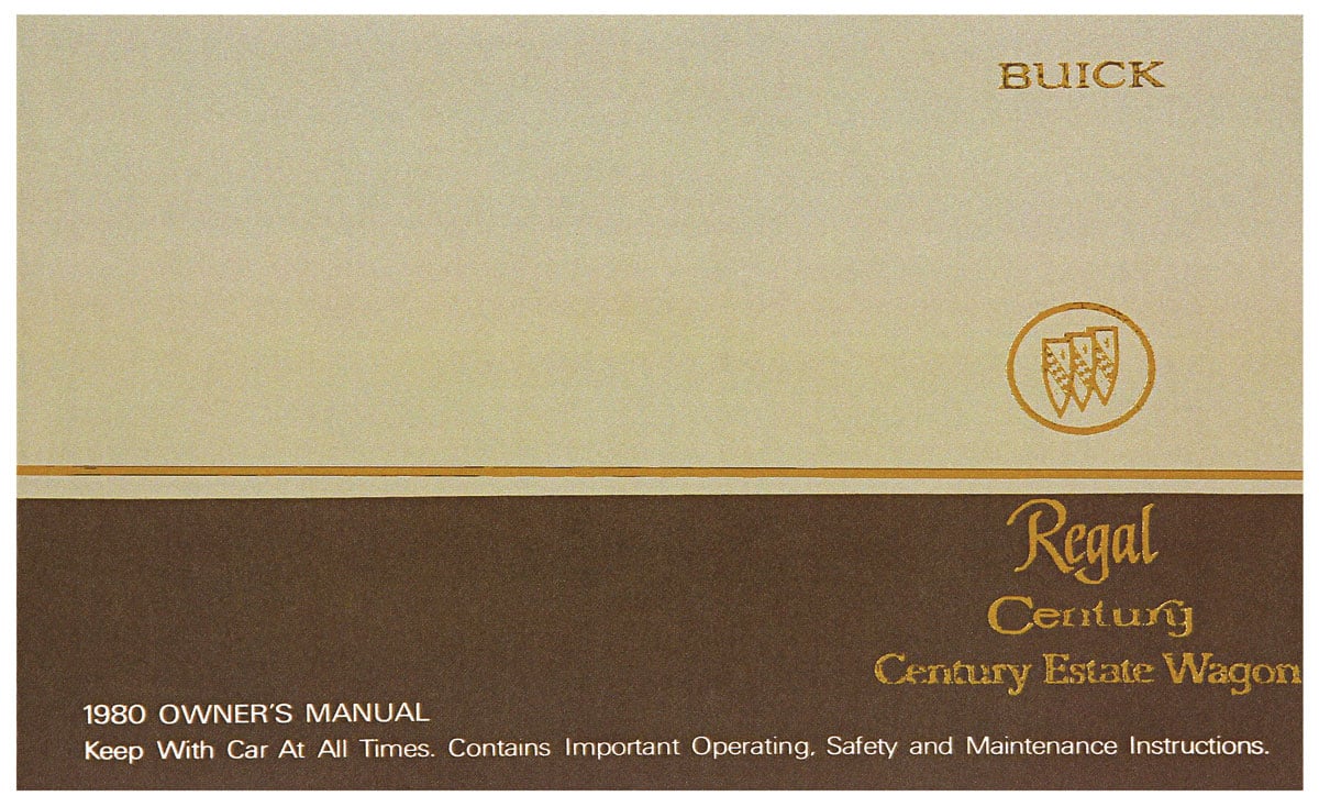 Owner's Manual for 1980 Buick Century, Regal [Original