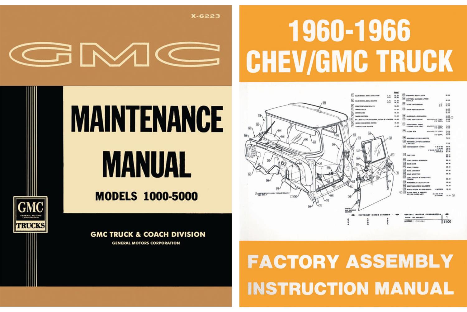 Shop and Assembly Manual Set for 1962 GMC