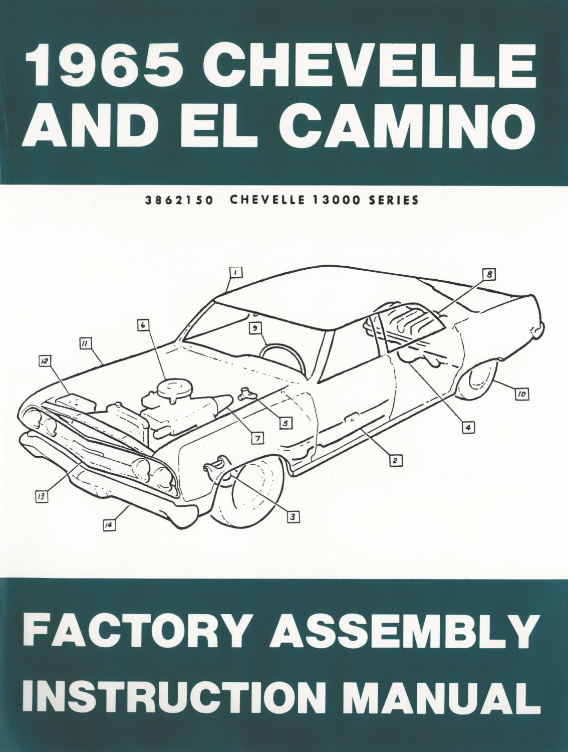 Factory Assembly Instruction Manual for 1965 Chevrolet Chevelle and El Camino