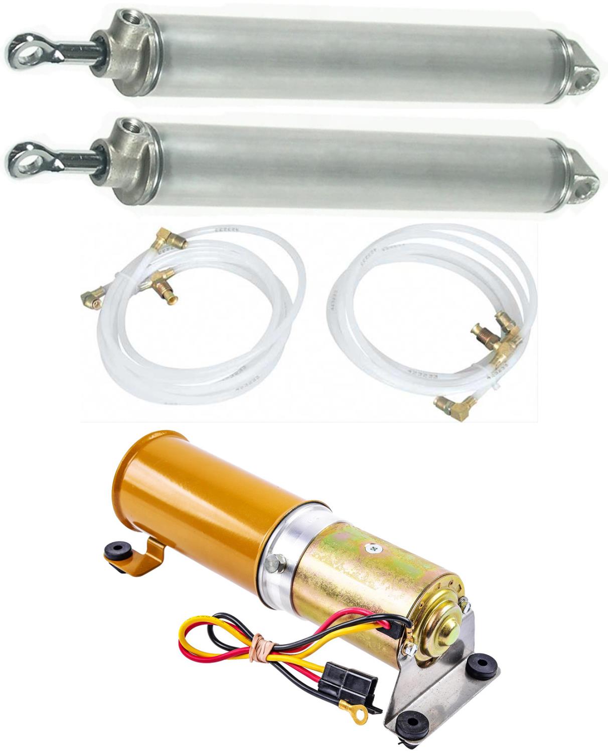 Convertible Top Cylinder, Motor & Hose Kit for 1962 Buick, Cadillac, Chevy, Oldsmobile, Pontiac Convertibles [Sold as a Kit]
