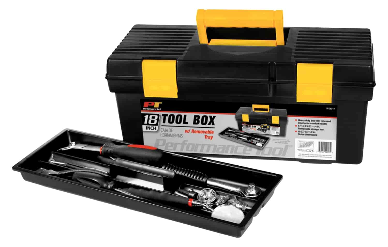 Plastic tool box with handle