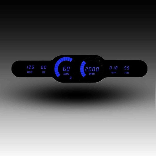 Six-Gauge Universal Bar Sweep LED Digital Panel [Blue]