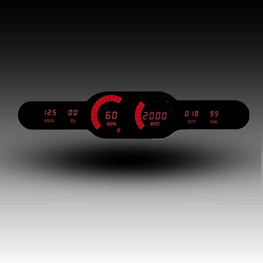 Six-Gauge Universal Bar Sweep LED Digital Panel [Red]