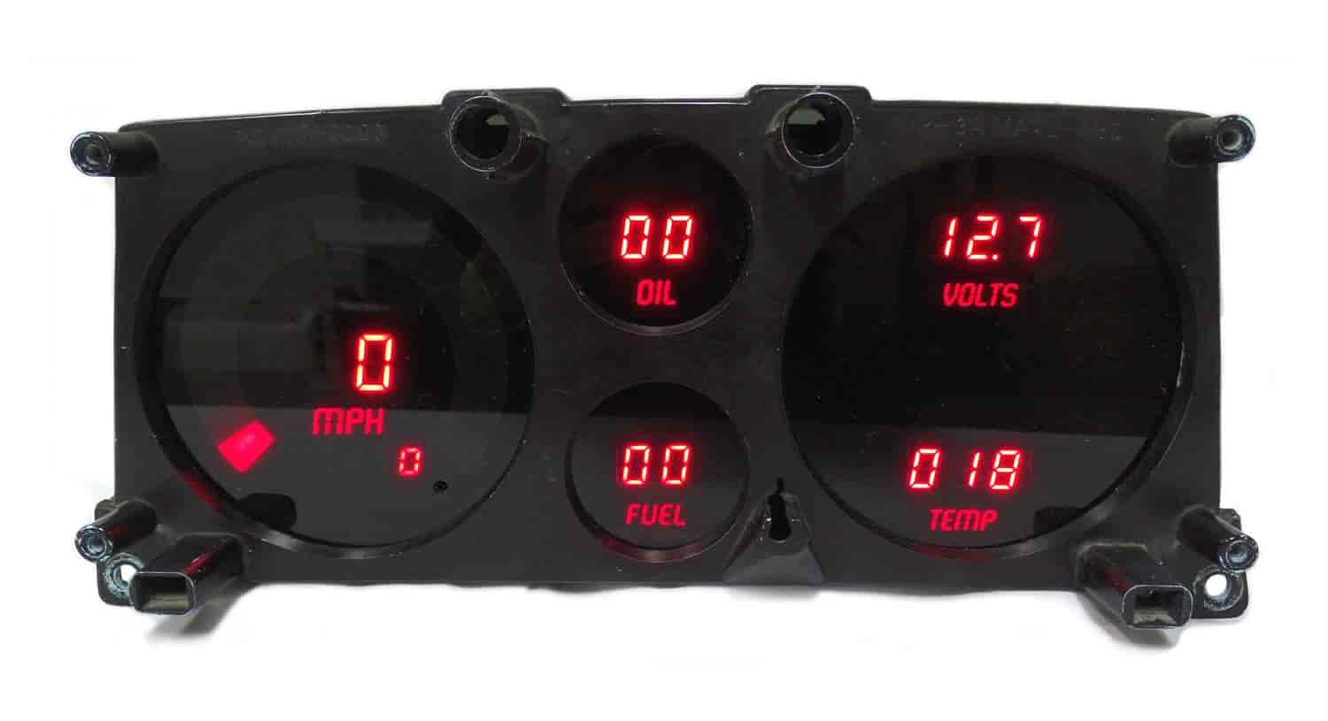 LED Digital Dash Kit 1978-1994 Chevy Van [Red]