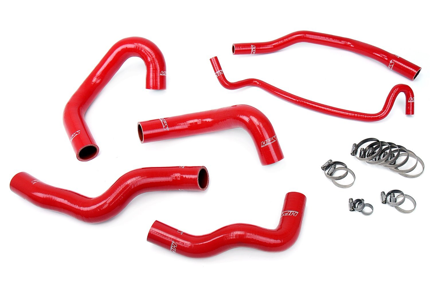 57-1013-RED Radiator Hose Kit, High-Temp 3-Ply Reinforced Silicone, Replace OEM Rubber Radiator Coolant Hoses