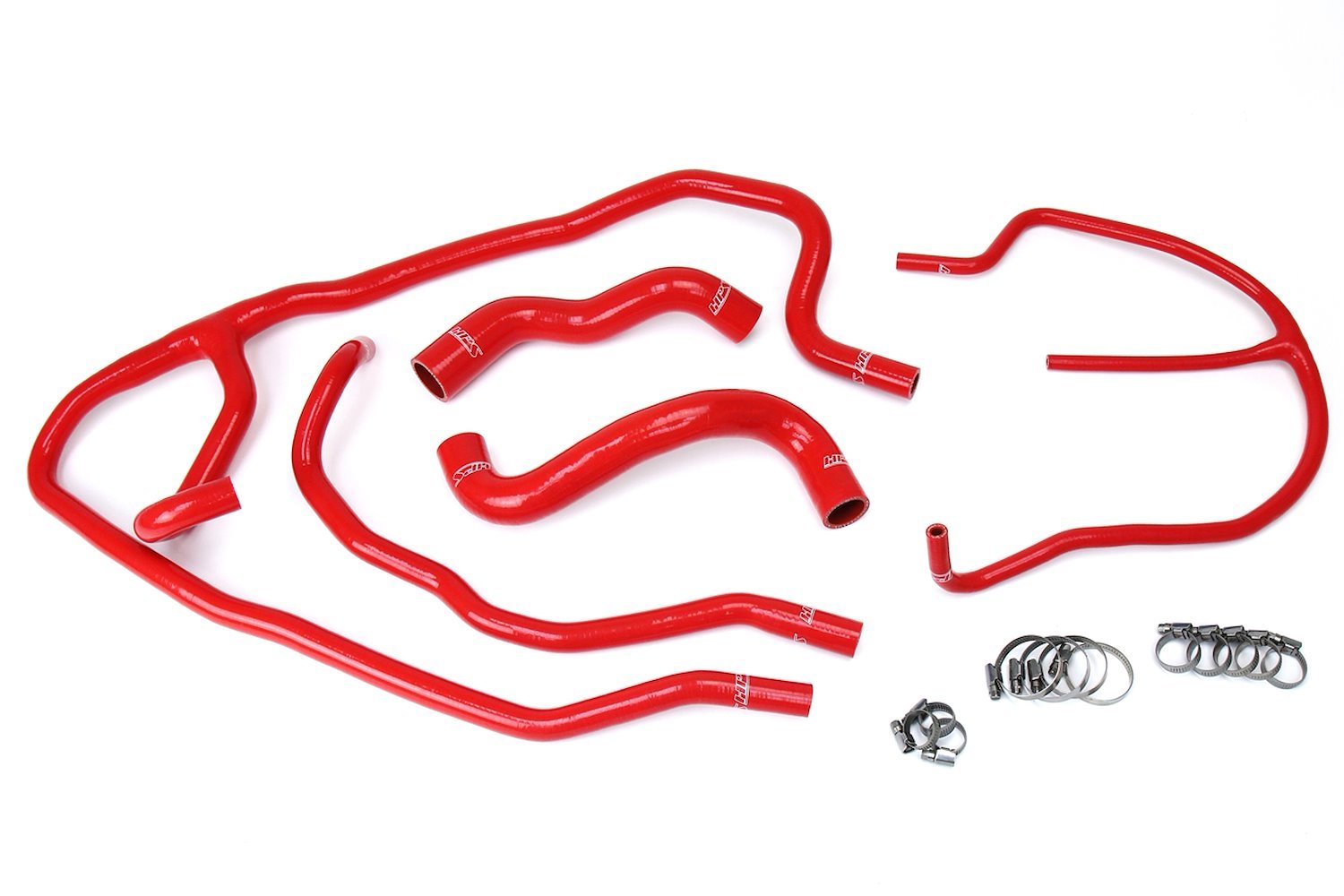 57-1276-RED Coolant Hose Kit, High-Temp 3-Ply Reinforced Silicone, Replace Rubber Radiator Heater Coolant Hoses