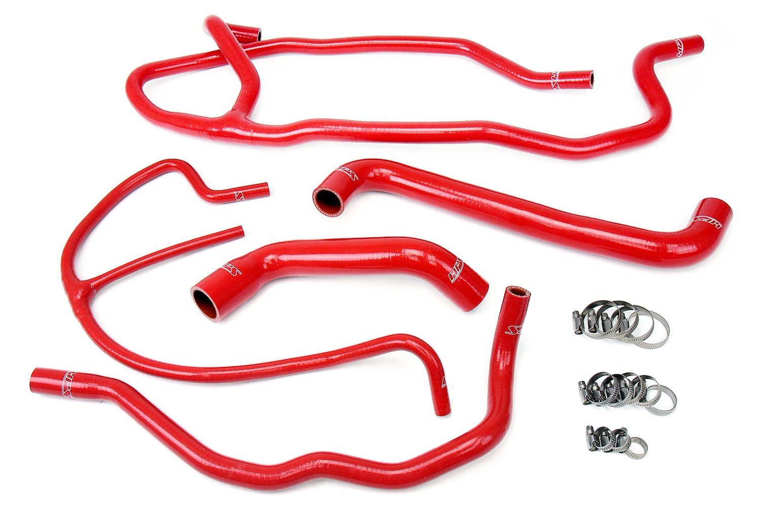 57-1277-RED Coolant Hose Kit, High-Temp 3-Ply Reinforced Silicone, Replace Rubber Radiator Heater Coolant Hoses