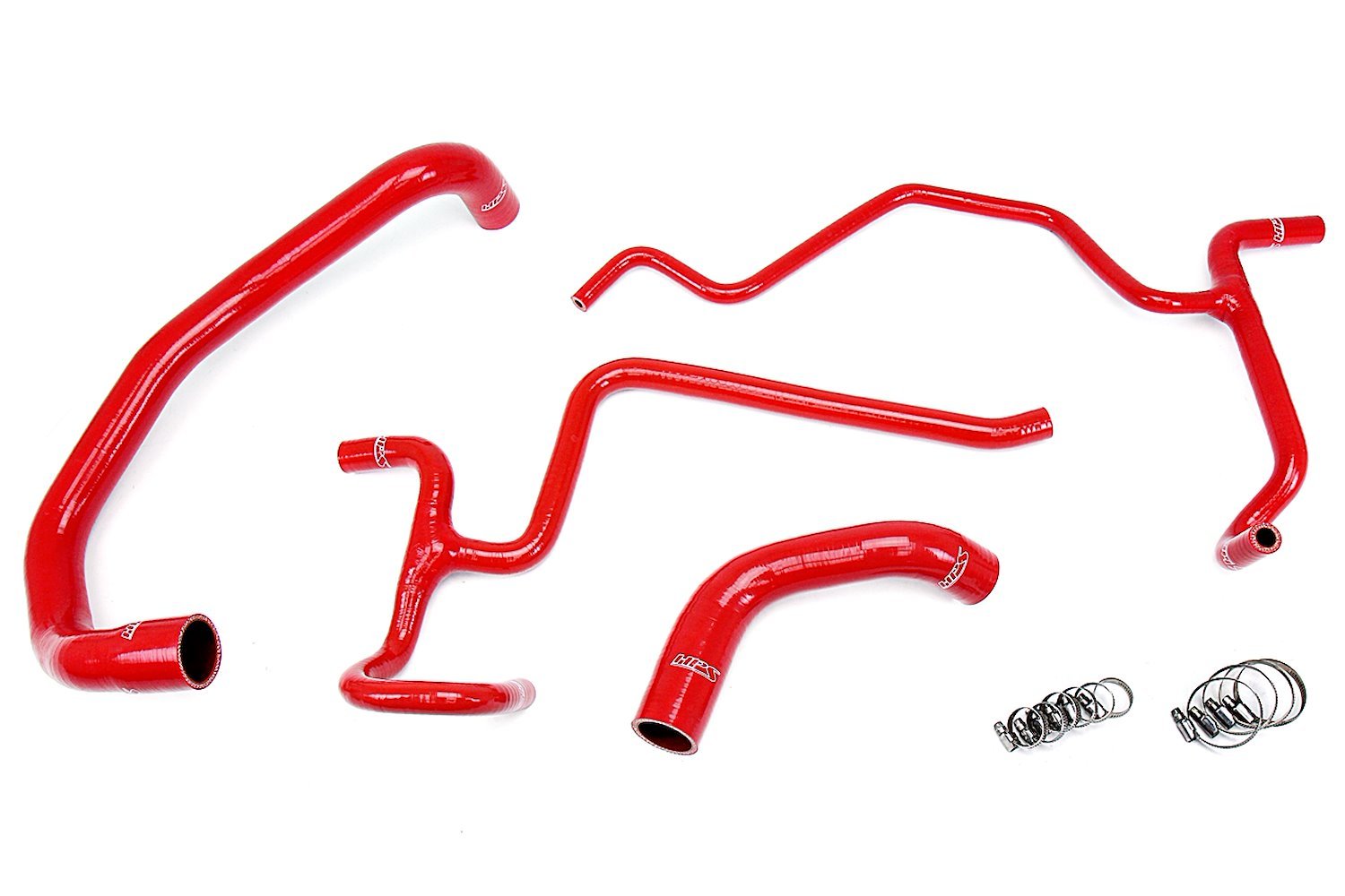 57-1326-RED Radiator Hose Kit, High-Temp 3-Ply Reinforced Silicone, Replace OEM Rubber Radiator Coolant Hoses