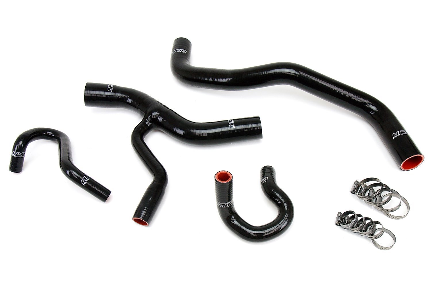 57-1416-BLK Coolant Hose Kit, High-Temp 3-Ply Reinforced Silicone, Replace Rubber Radiator Heater Coolant Hoses