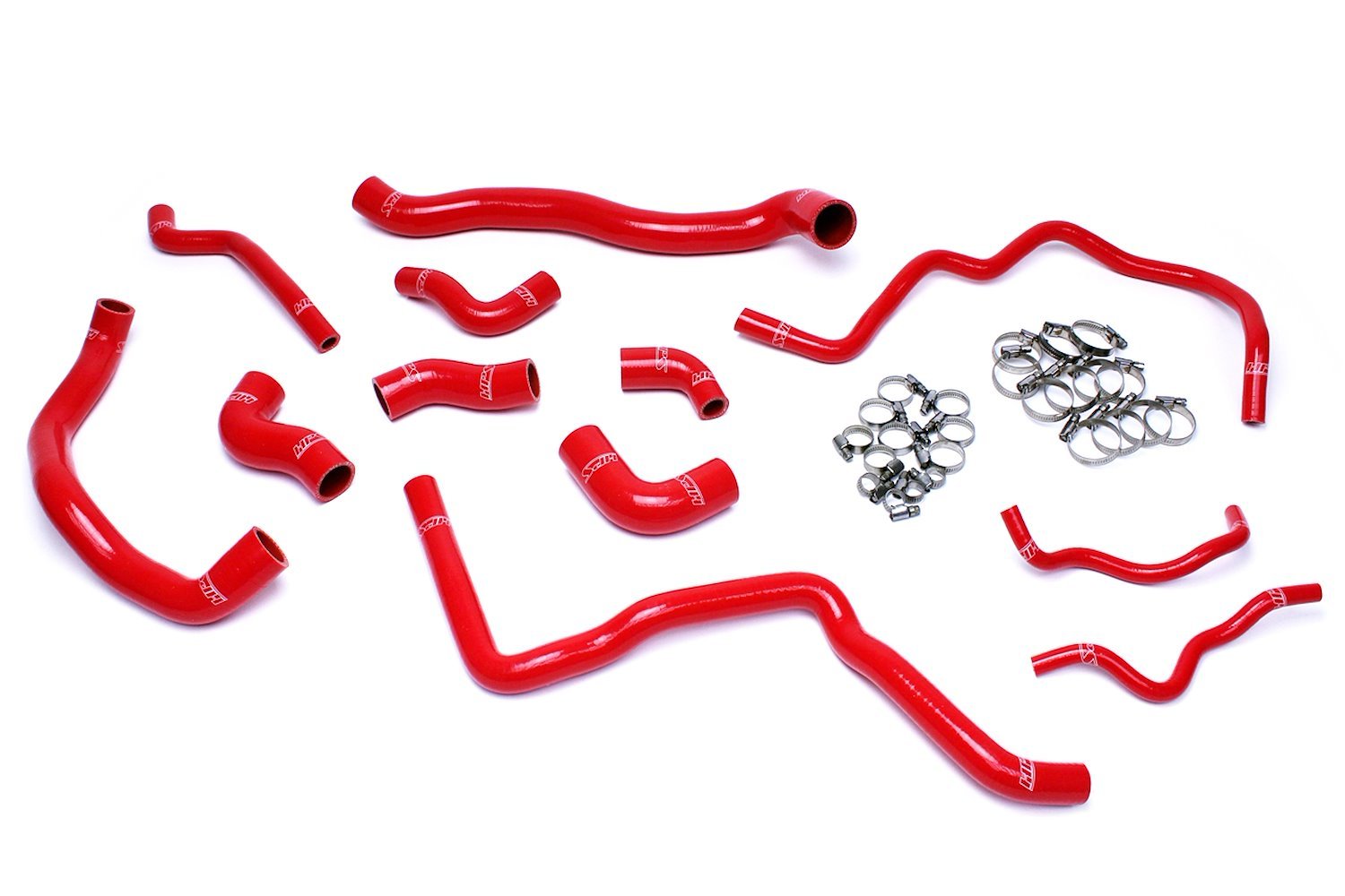 57-1476-RED Coolant Hose Kit, 3-Ply Reinforced Silicone, Replaces Rubber Radiator & Ancillary Coolant Hoses