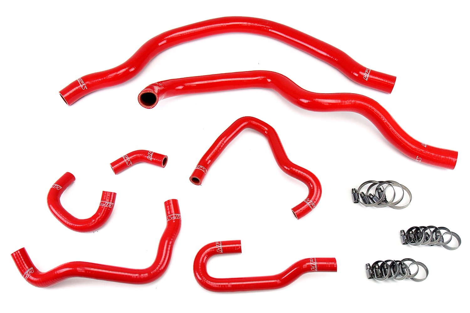 57-1489-RED Coolant Hose Kit, High-Temp 3-Ply Reinforced Silicone, Replace Rubber Radiator Heater Coolant Hoses