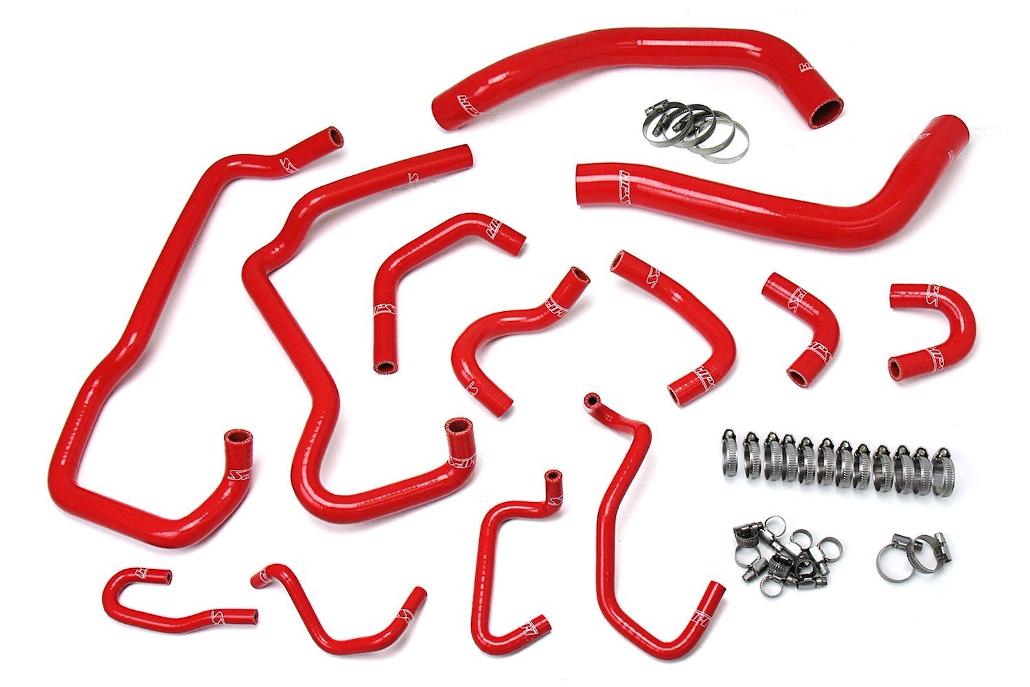 57-1581-RED Coolant Hose Kit, High-Temp 3-Ply Reinforced Silicone, Replace Rubber Radiator Heater Coolant Hoses