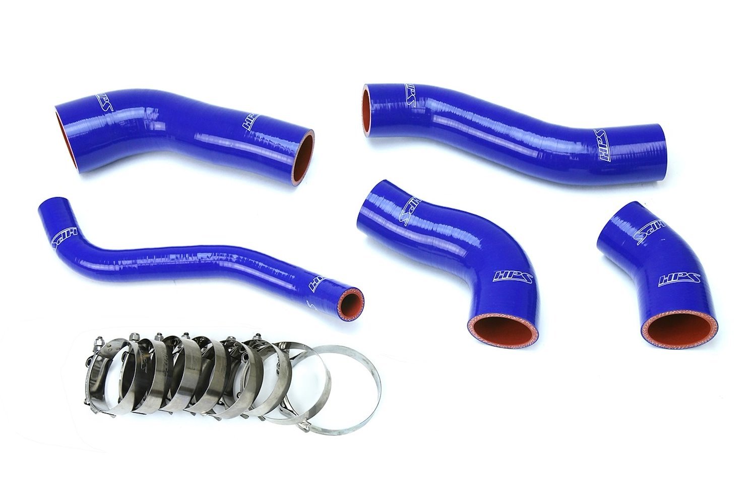 57-1629-BLUE Intercooler Hose Kit, High-Temp 4-Ply Reinforced Silicone, Replace OEM Rubber Intercooler Turbo Boots