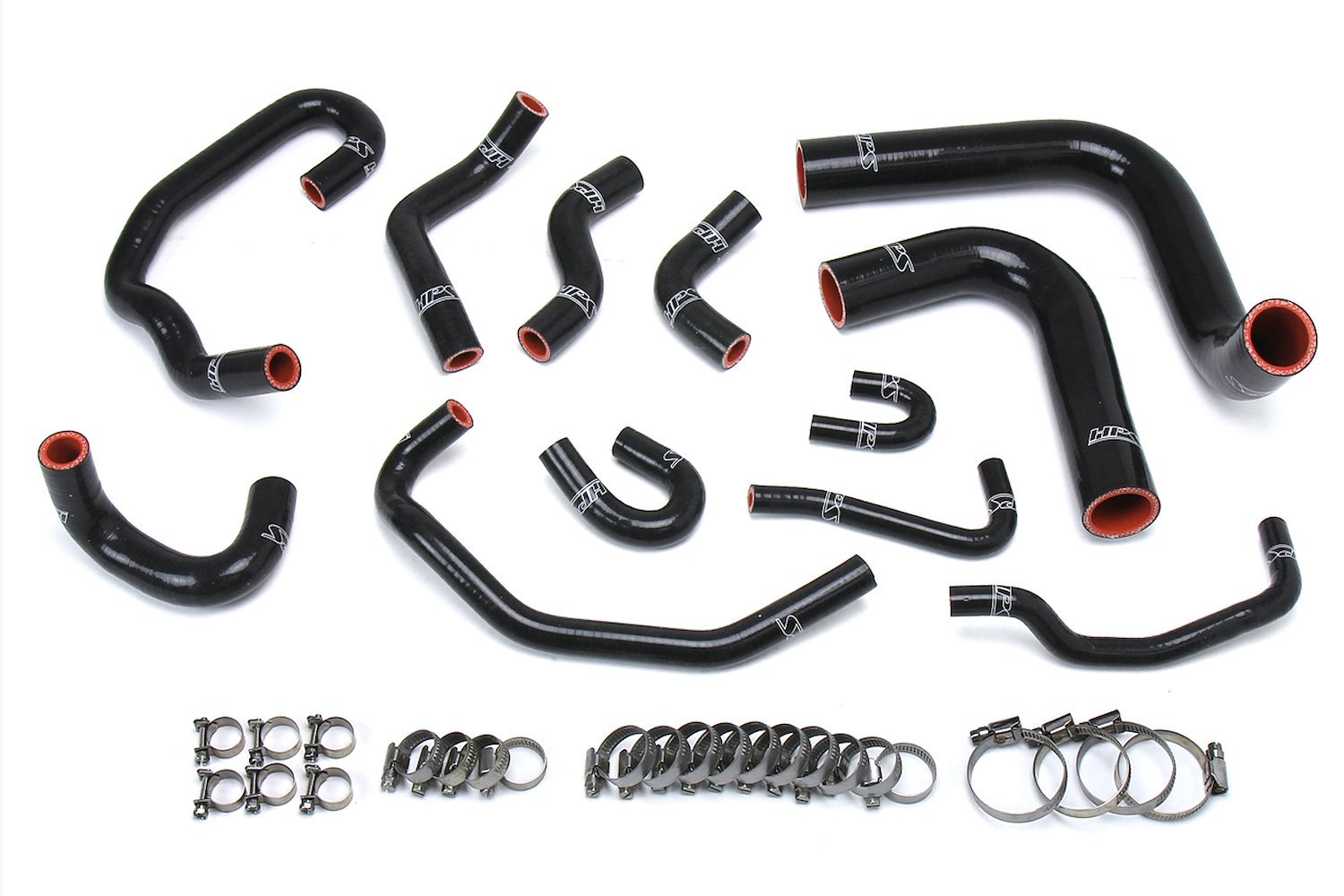 57-1654-BLK Coolant Hose Kit, High-Temp 3-Ply Reinforced Silicone, Replace Rubber Radiator Heater Coolant Hoses
