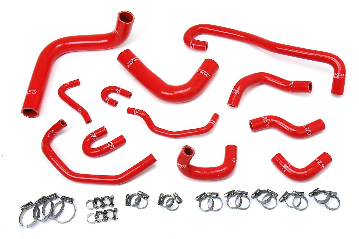 57-1656-RED Coolant Hose Kit, High-Temp 3-Ply Reinforced Silicone, Replace Rubber Radiator Heater Coolant Hoses
