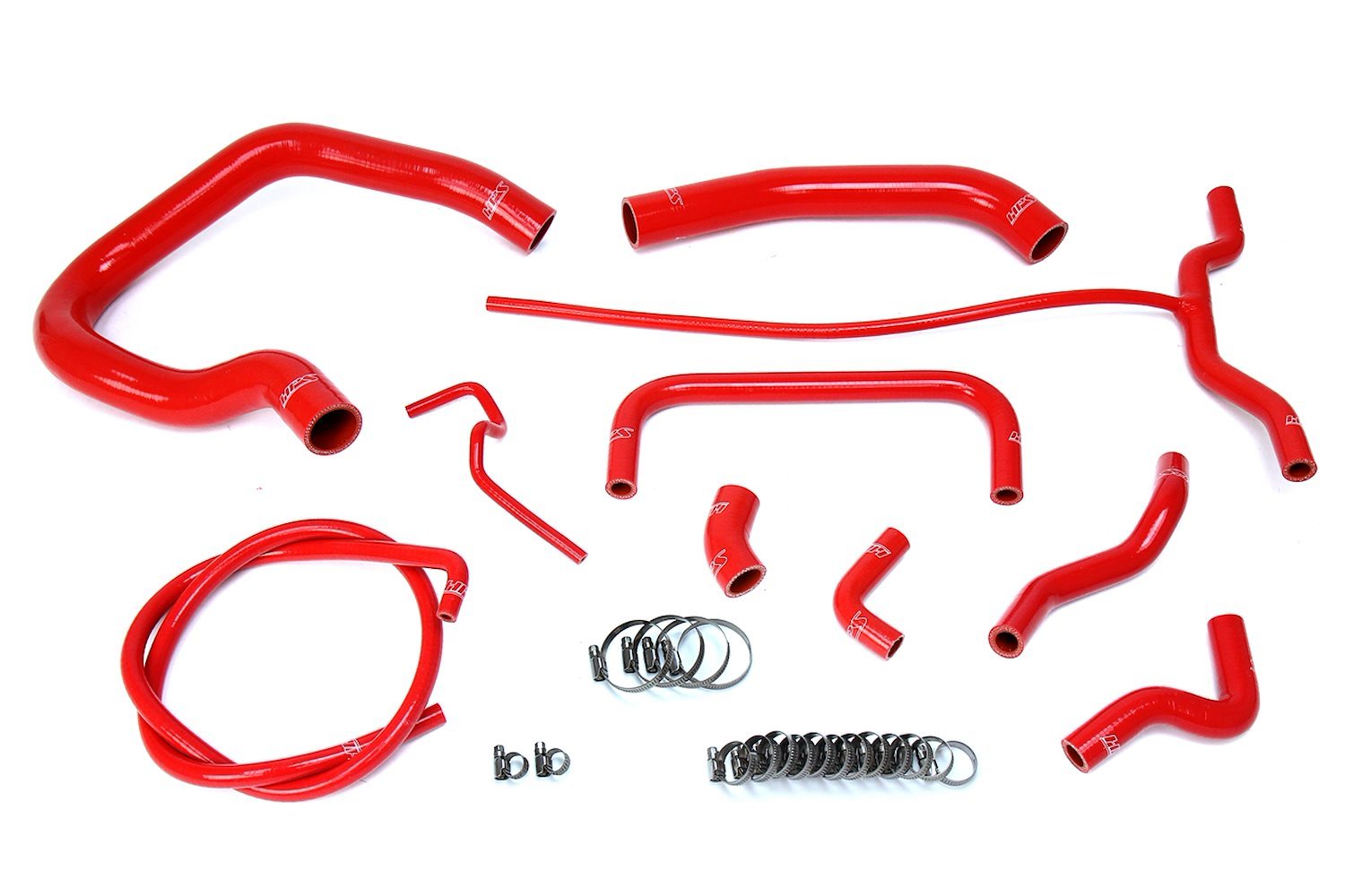 57-1661-RED Coolant Hose Kit, High-Temp 3-Ply Reinforced Silicone, Replace Rubber Radiator Heater Coolant Hoses