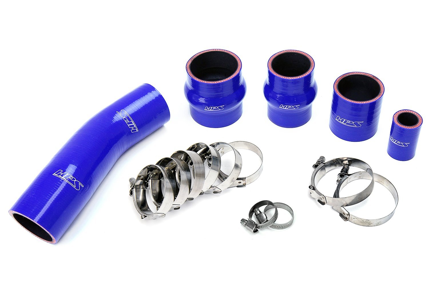 57-1711-BLUE Intercooler Hose Kit, High-Temp 4-Ply Reinforced Silicone, Replace OEM Rubber Intercooler Turbo Boots