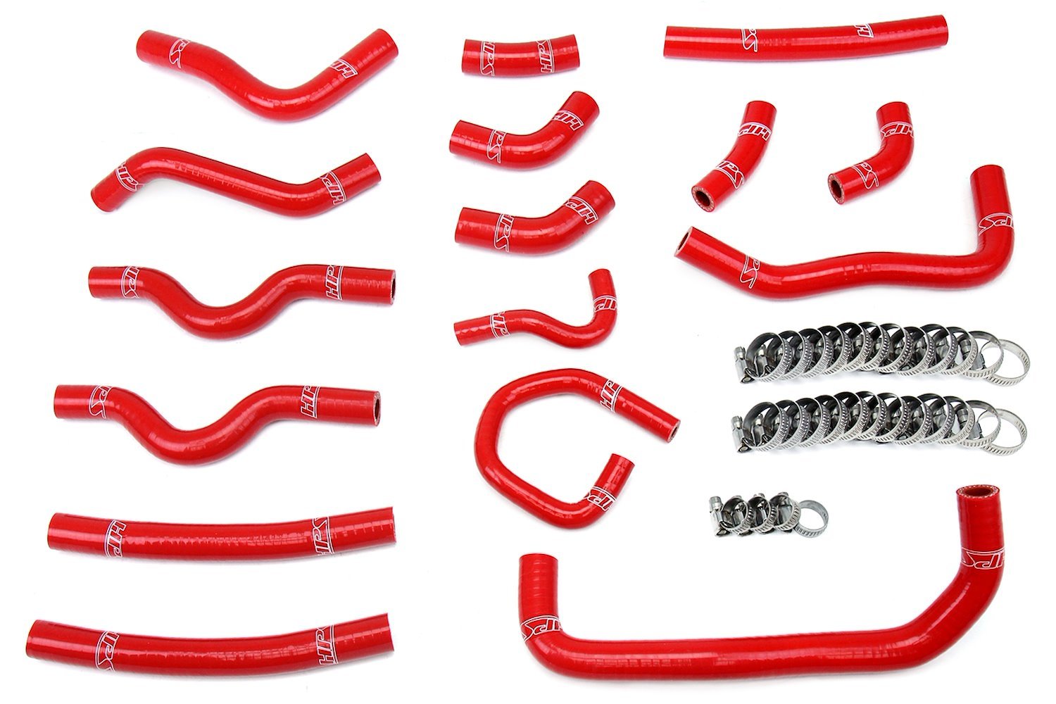 57-1913-RED Heater Hose Kit, High-Temp 3-Ply Reinforced Silicone, Replace OEM Rubber Heater Coolant Hoses