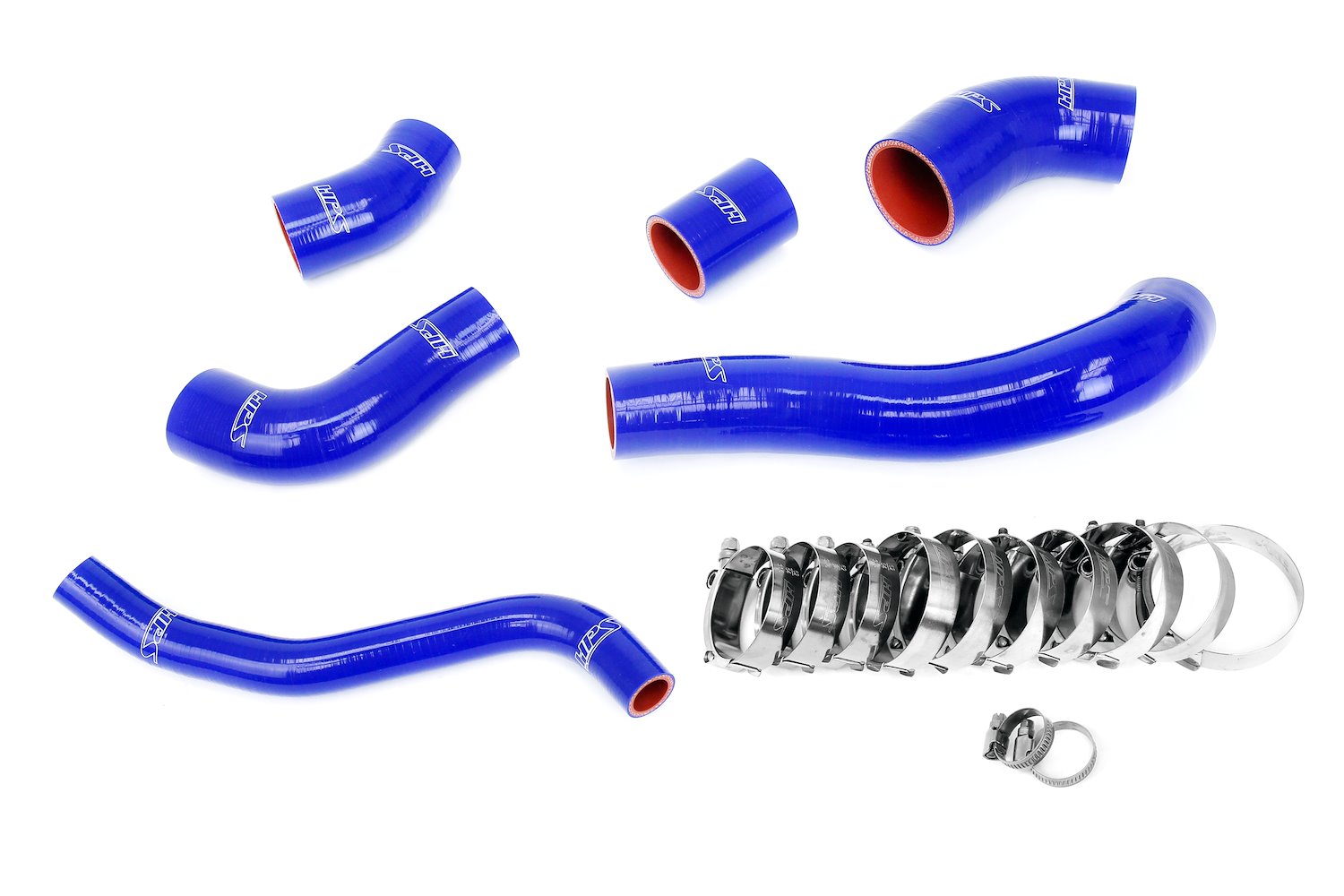 57-2003-BLUE Intercooler Hose Kit, 4-Ply Reinforced Silicone, Replaces Rubber Intercooler Hoses