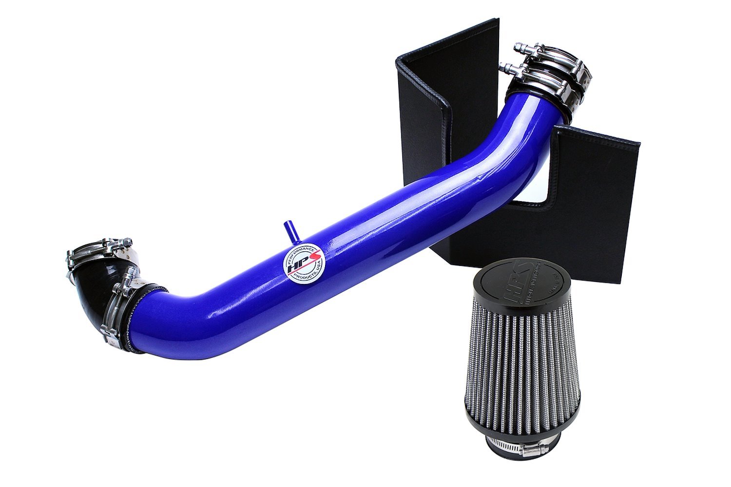 827-537BL Air Intake Kit, Increase HP & TQ, Heat Shield, High-Flow Performance Air Filter