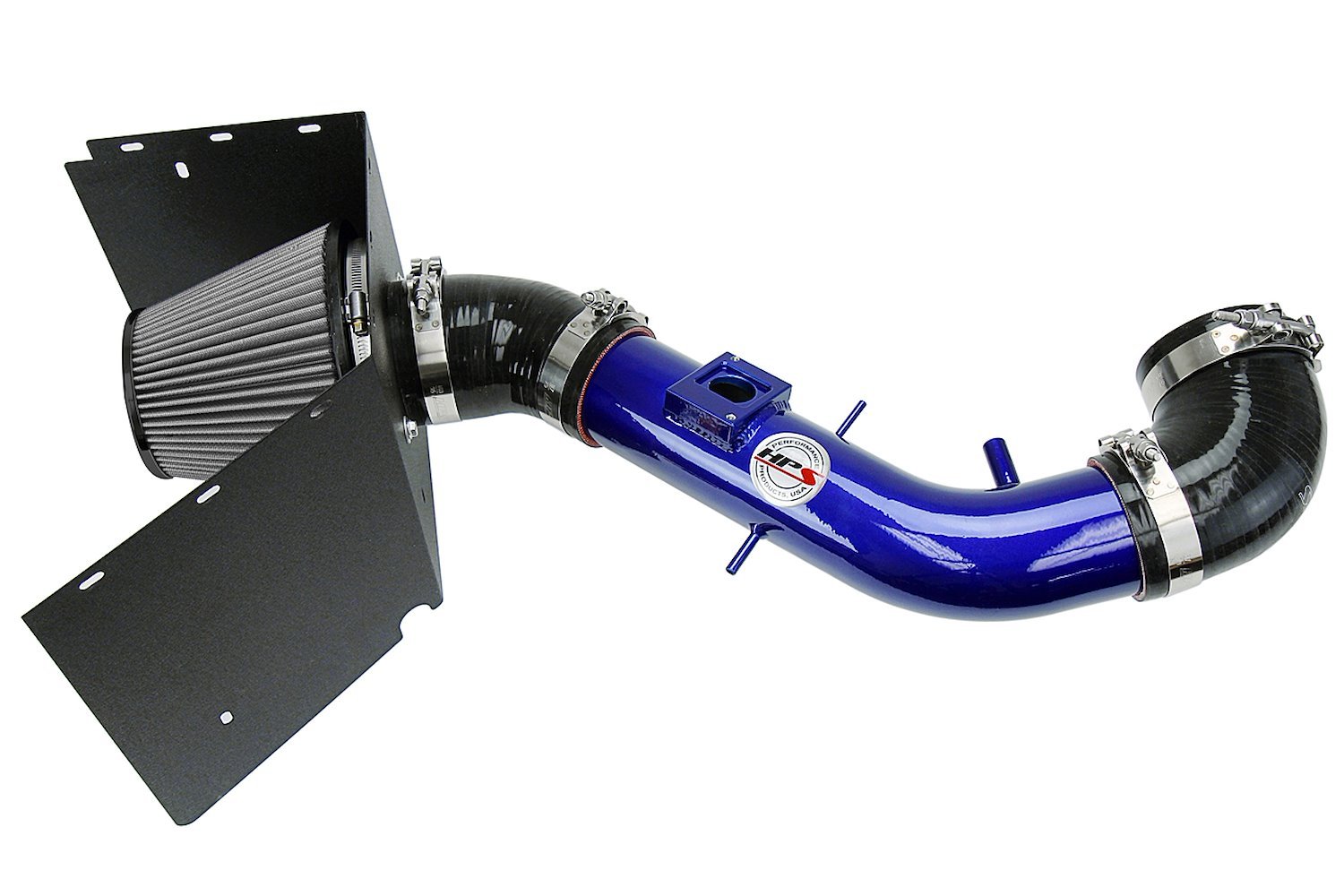 827-618BL Air Intake Kit, Dyno Proven +6.5 HP, +6.1 TQ, Heat Shield, High-Flow Air Filter