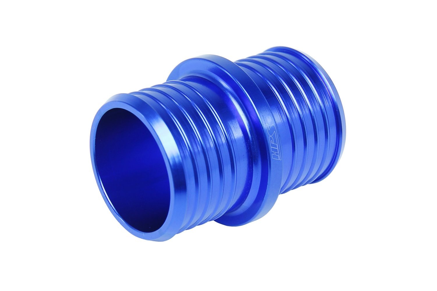 AHU-075-BLUE Multi-Ribbed Aluminum Hose Union, 3/4 in. OD, Blue