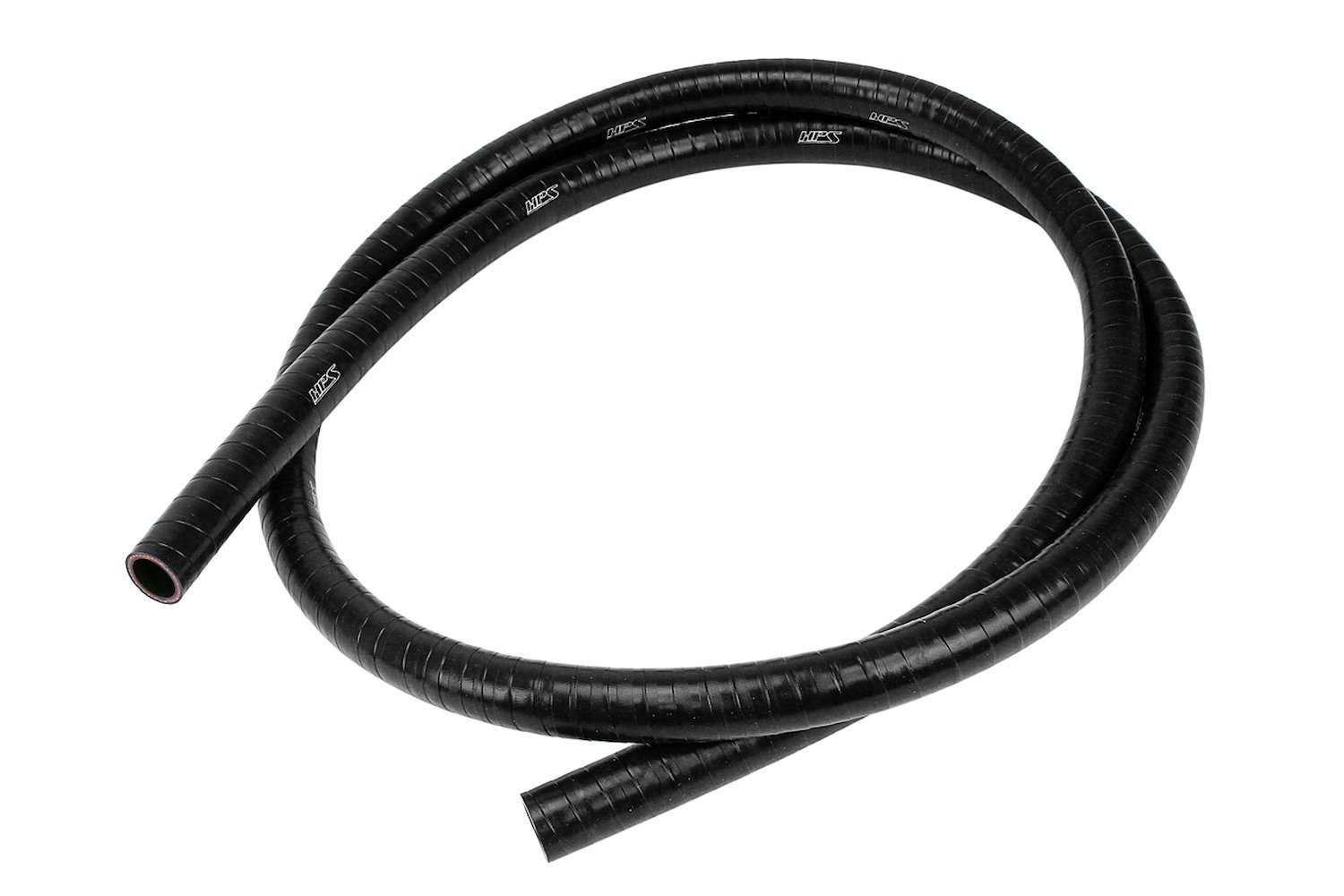FKM-050-BLK FKM Silicone Hose, Silicone FKM Lined Oil Resistant Hose, High-Temp 1-Ply Reinforced, 1/2 in. ID, Black