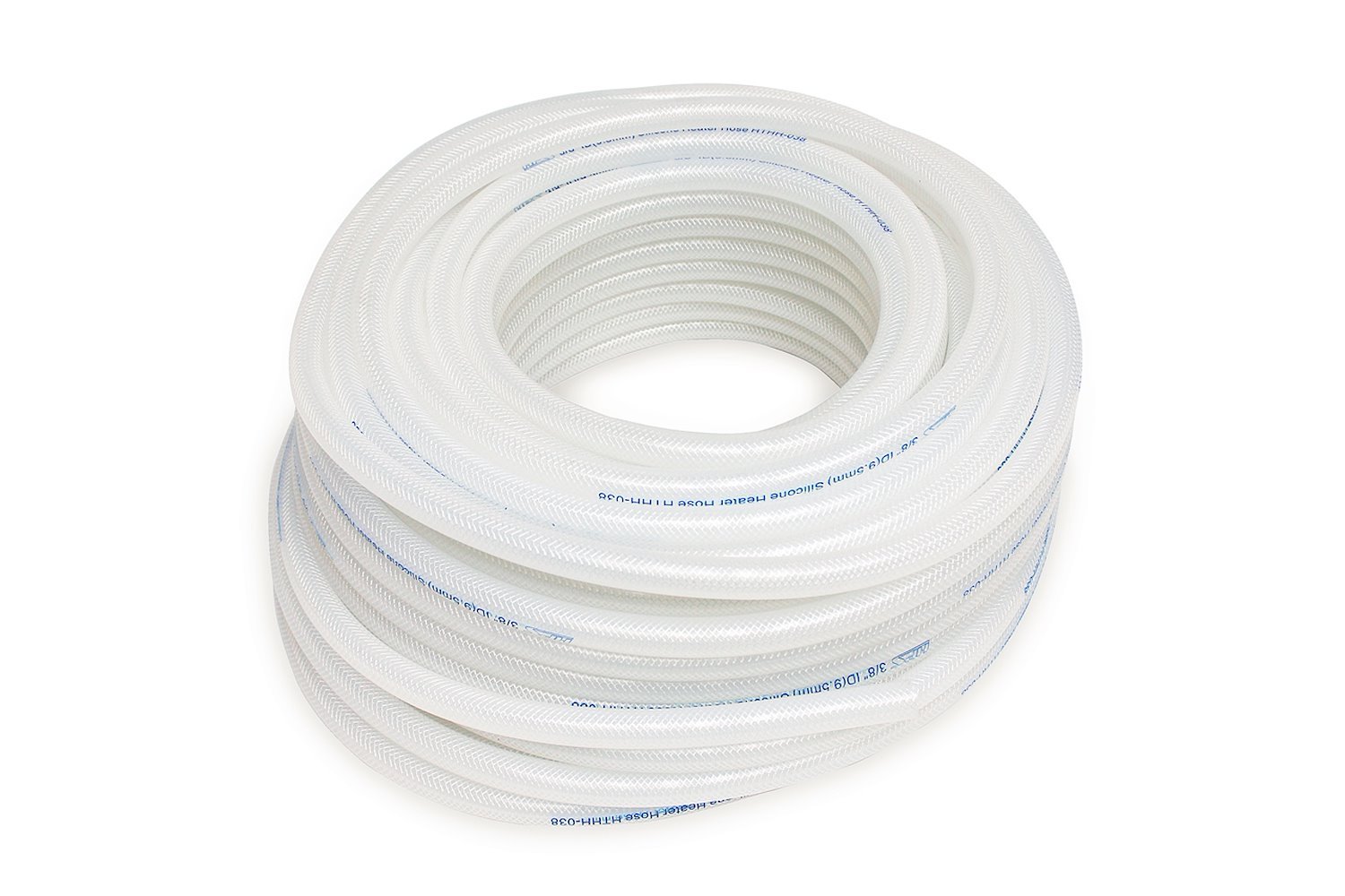 HTHH-013-CLEARx100 Silicone Heater Hose Tubing, High-Temp Reinforced, 1/8 in. ID, 100 ft. Roll, Clear