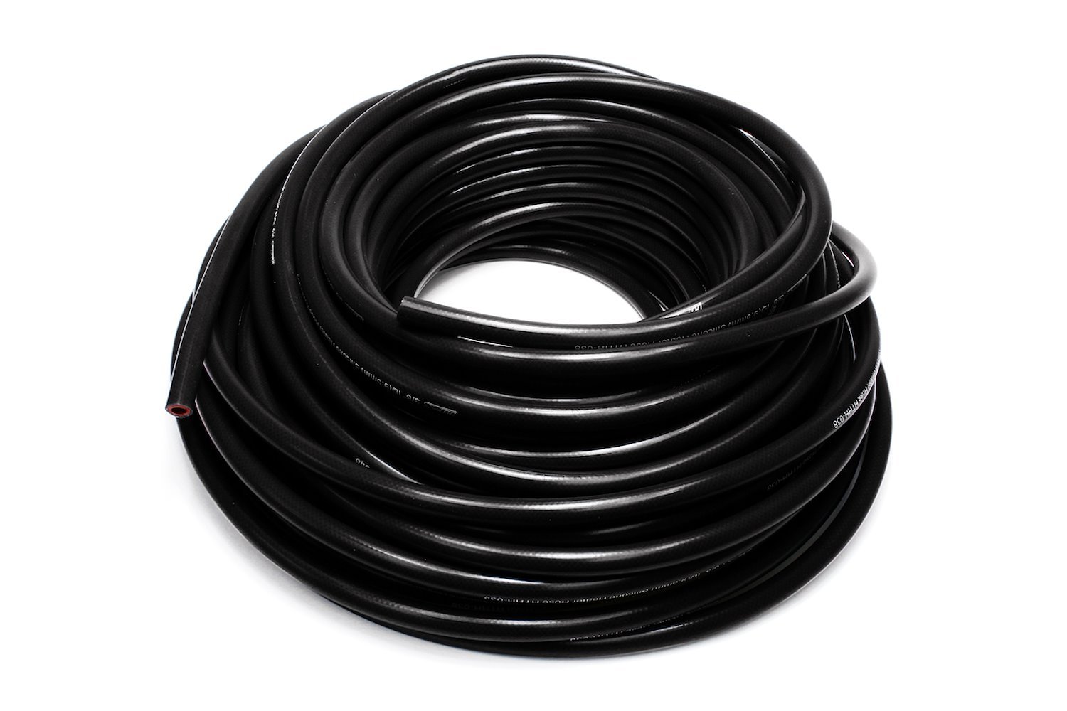 HTHH-025-BLKx100 Silicone Heater Hose Tubing, High-Temp Reinforced, 1/4 in. ID, 100 ft. Roll, Black