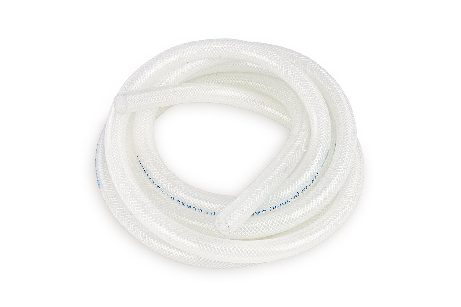 HTHH-025-CLEARx10 Silicone Heater Hose Tubing, High-Temp Reinforced, 1/4 in. ID, 10 ft. Roll, Clear