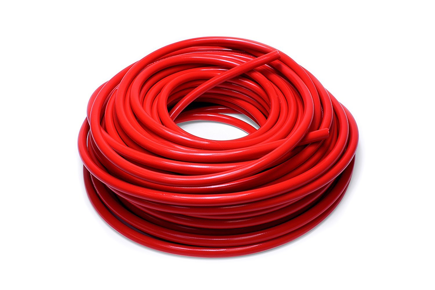 HTHH-025-REDx25 Silicone Heater Hose Tubing, High-Temp 1-Ply Reinforced, 1/4 in. ID, 25 ft. Roll, Red