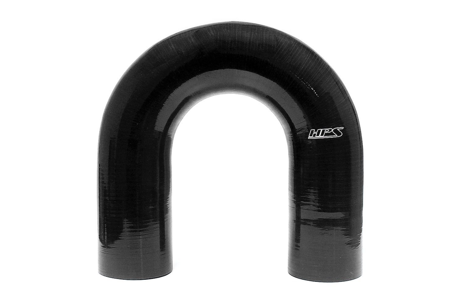 HTSEC180-175-BLK Silicone 180-Degree U Bend Elbow Hose, High-Temp 4-Ply Reinforced, 1-3/4 in. ID, Black