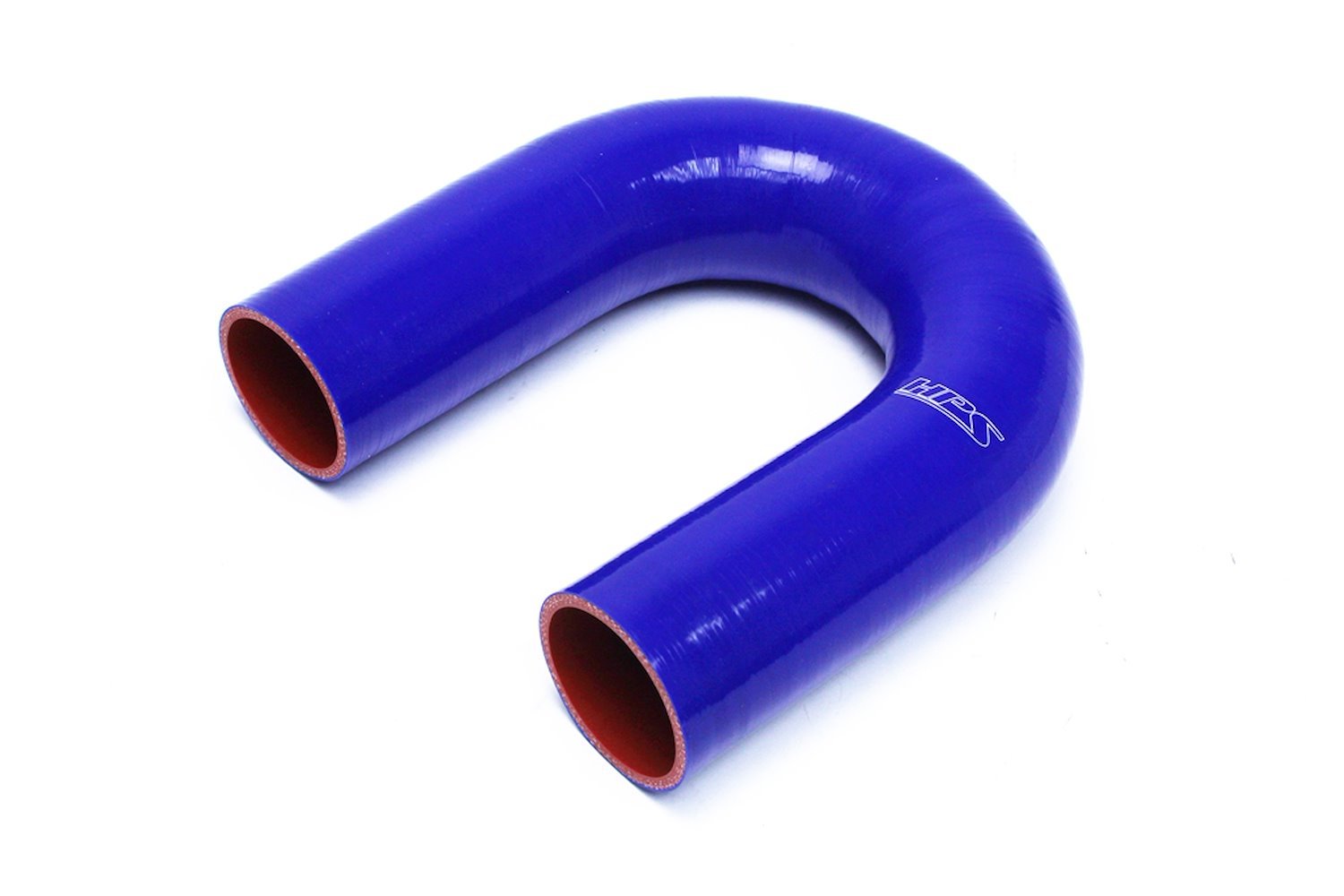HTSEC180-200-BLUE Silicone 180-Degree U Bend Elbow Hose, High-Temp 4-Ply Reinforced, 2 in. ID, Blue