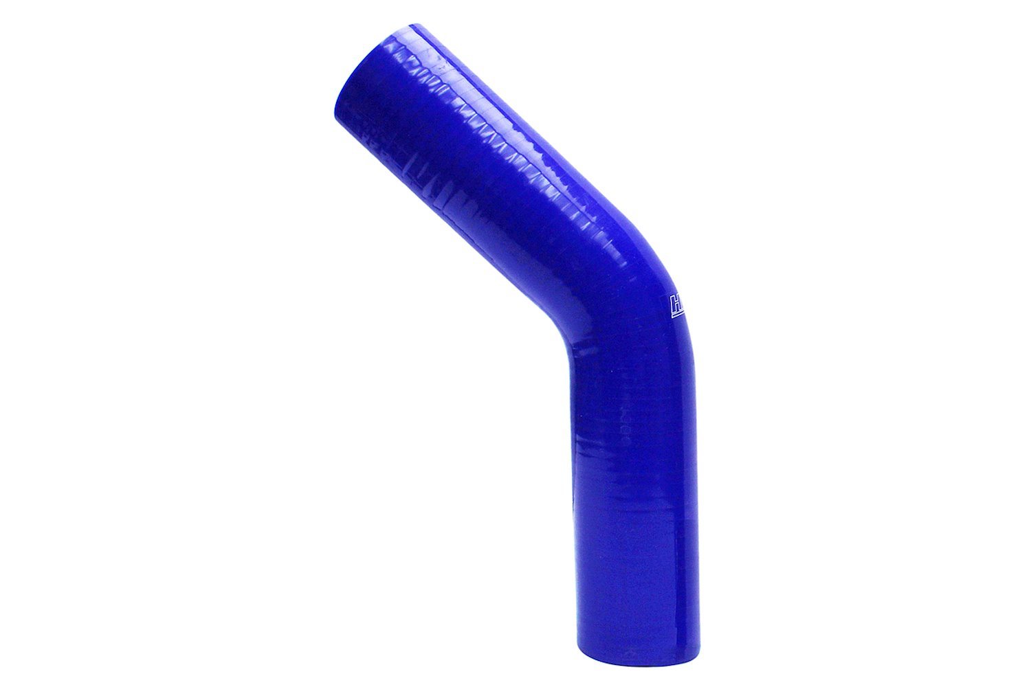 HTSEC45-225-BLUE Silicone 45-Degree Elbow Coupler Hose, High-Temp 4-Ply Reinforced, 2-1/4 in. ID, Blue