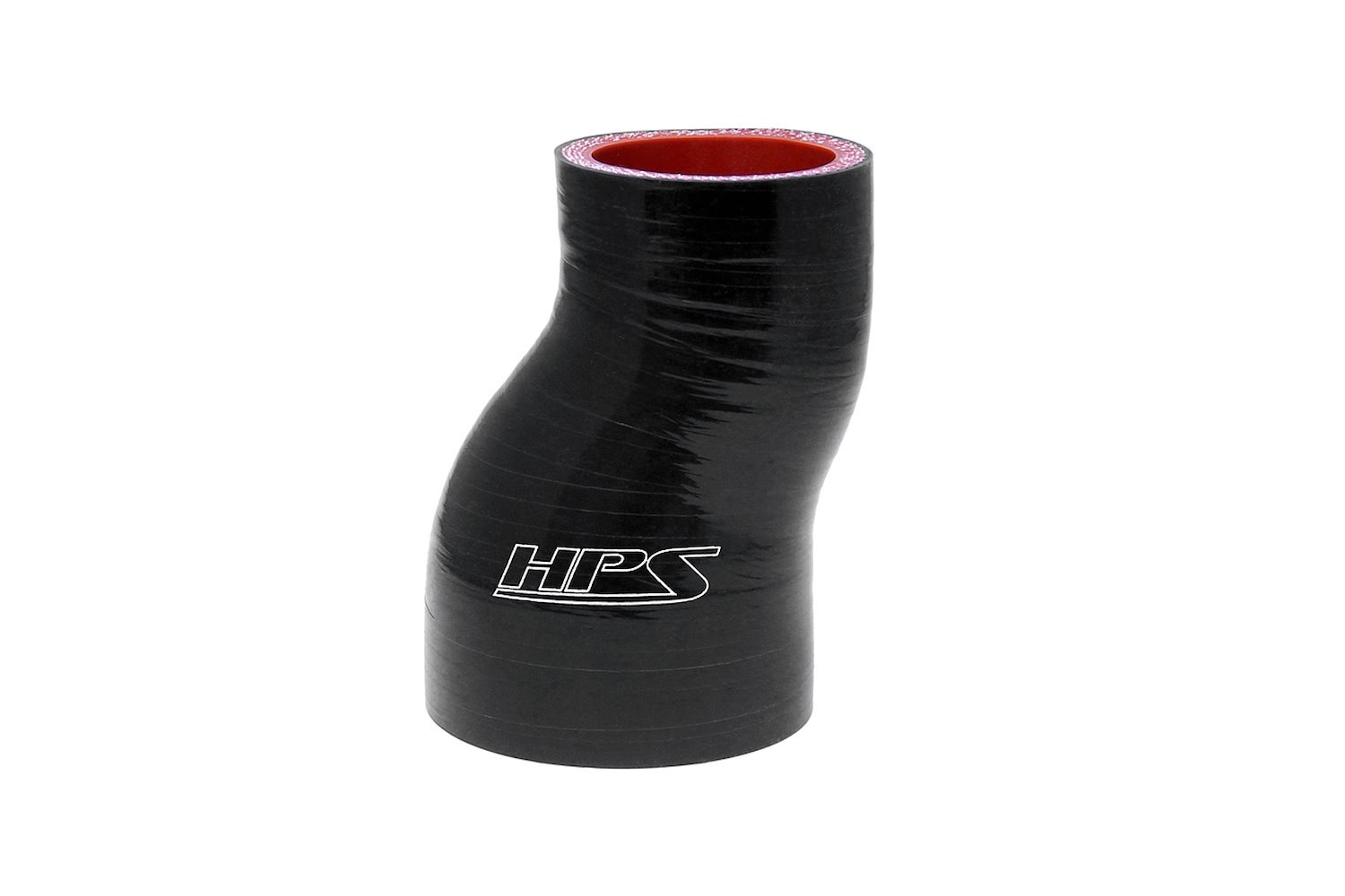 HTSOR-150-200-BLK Silicone Offset Reducer Hose, High-Temp Reinforced, 1-1/2 in. - 2 in. ID, 3 in. Long, Black