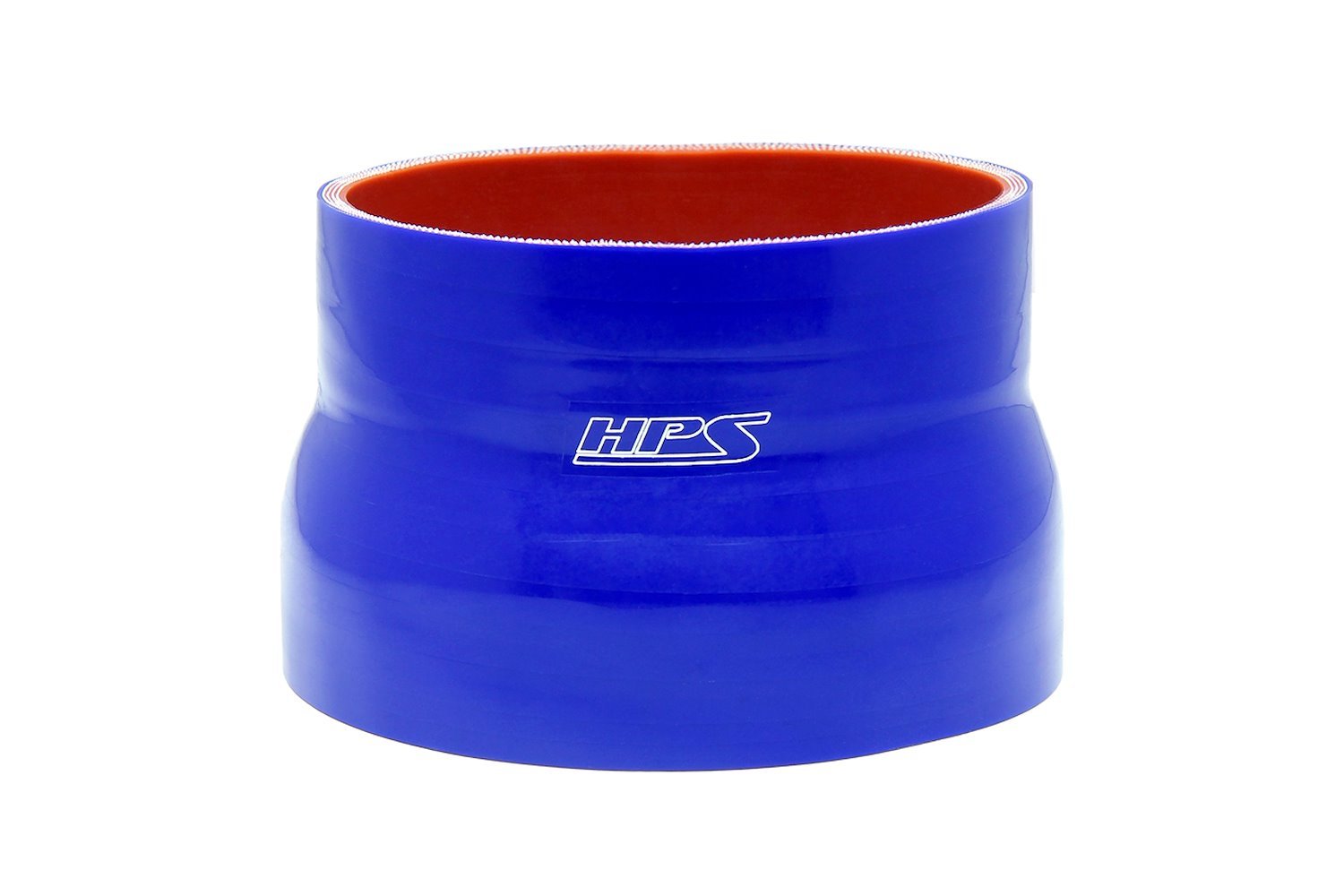 HTSR-350-375-BLUE Silicone Reducer Hose, High-Temp 4-Ply Reinforced, 3-1/2 in. - 3-3/4 in. ID, 3 in. Long, Blue