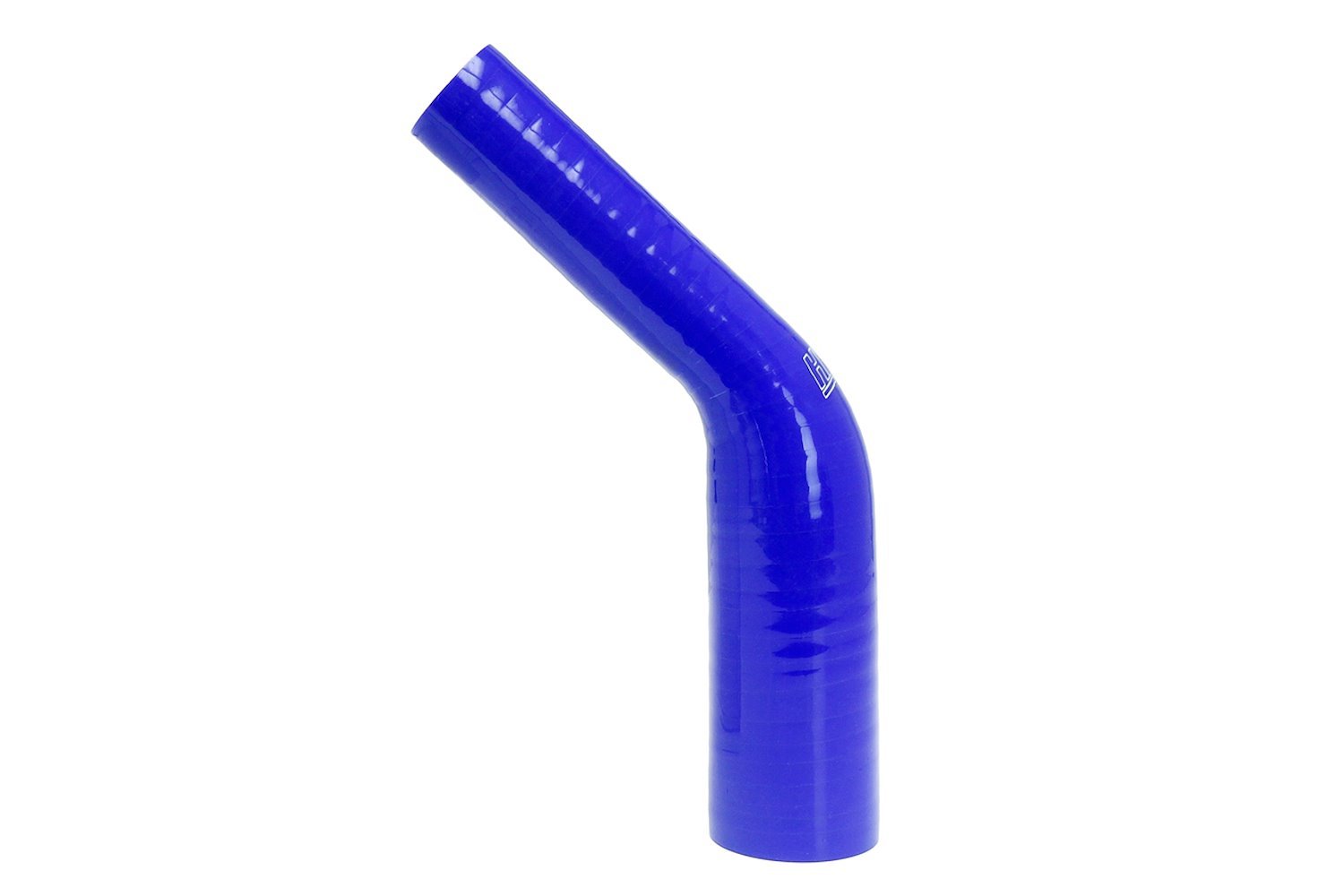 HTSER45-118-187-BLUE Silicone 45-Degree Elbow Hose, High-Temp Reinforced, 1-3/16 in. - 1-7/8 in. ID, Blue