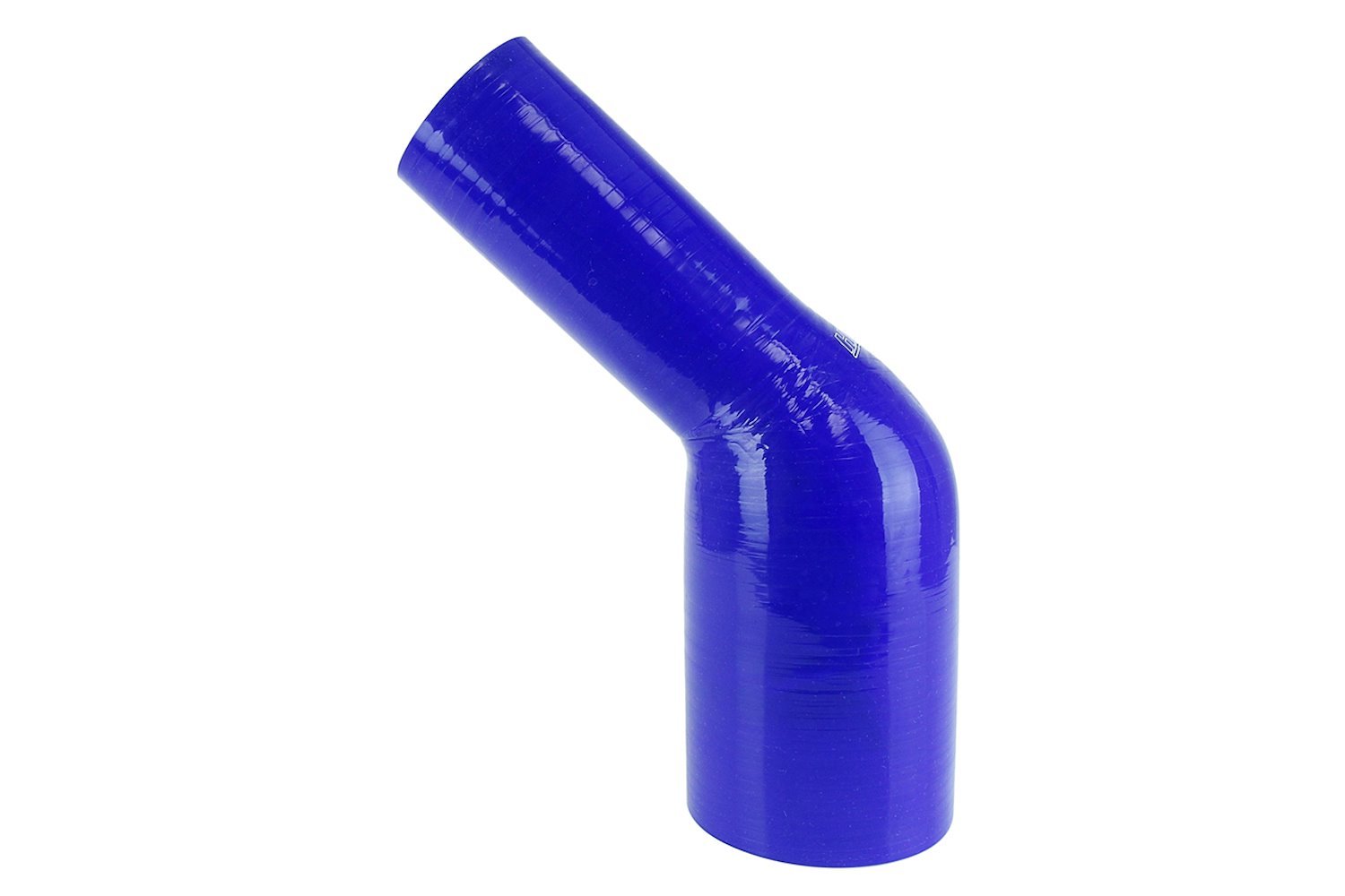 HTSER45-238-312-BLUE Silicone 45-Degree Elbow Hose, High-Temp 4-Ply Reinforced, 2-3/8 in. - 3-1/8 in. ID, Blue