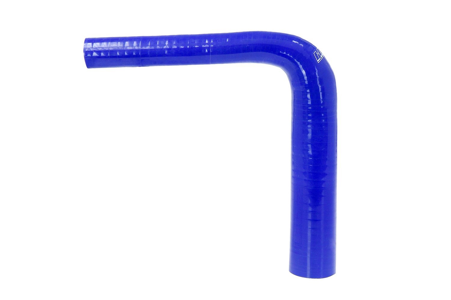 HTSER90-050-100-BLUE Silicone 90-Degree Elbow Hose, High-Temp 4-Ply Reinforced, 1/2 in. - 1 in. ID, Blue