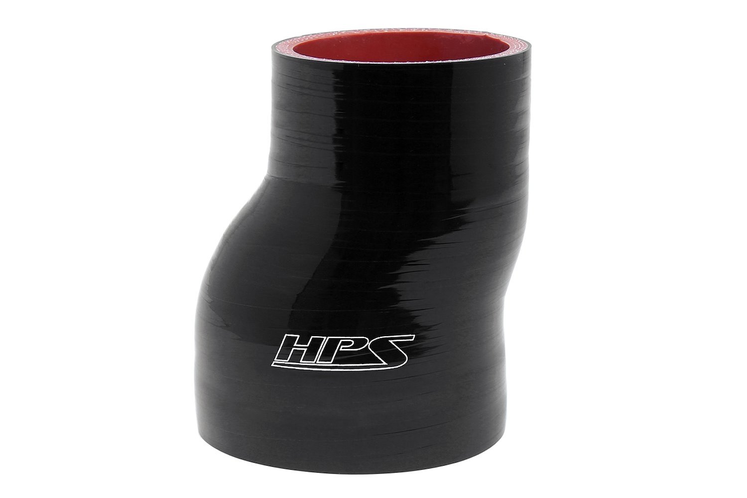 HTSOR-200-250-L6-BLK Silicone Offset Reducer Hose, High-Temp Reinforced, 2 in. - 2-1/2 in. ID, 6 in. Long, Black