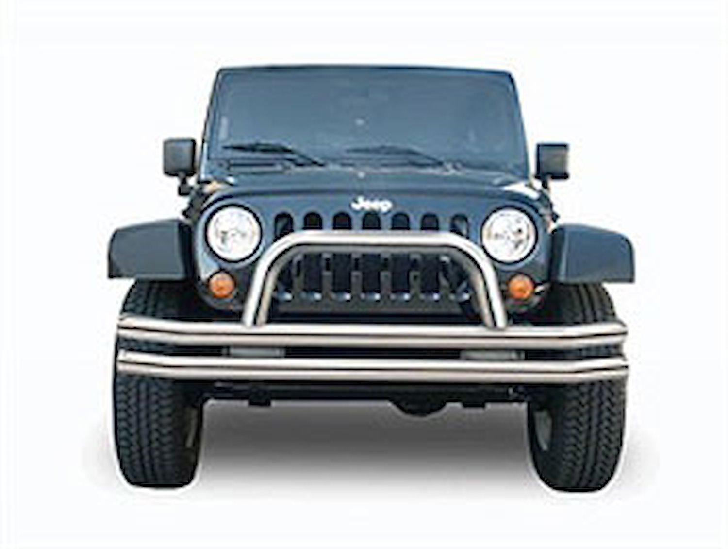 Front Tube Bumper with Hoop for 2007-2018 Jeep